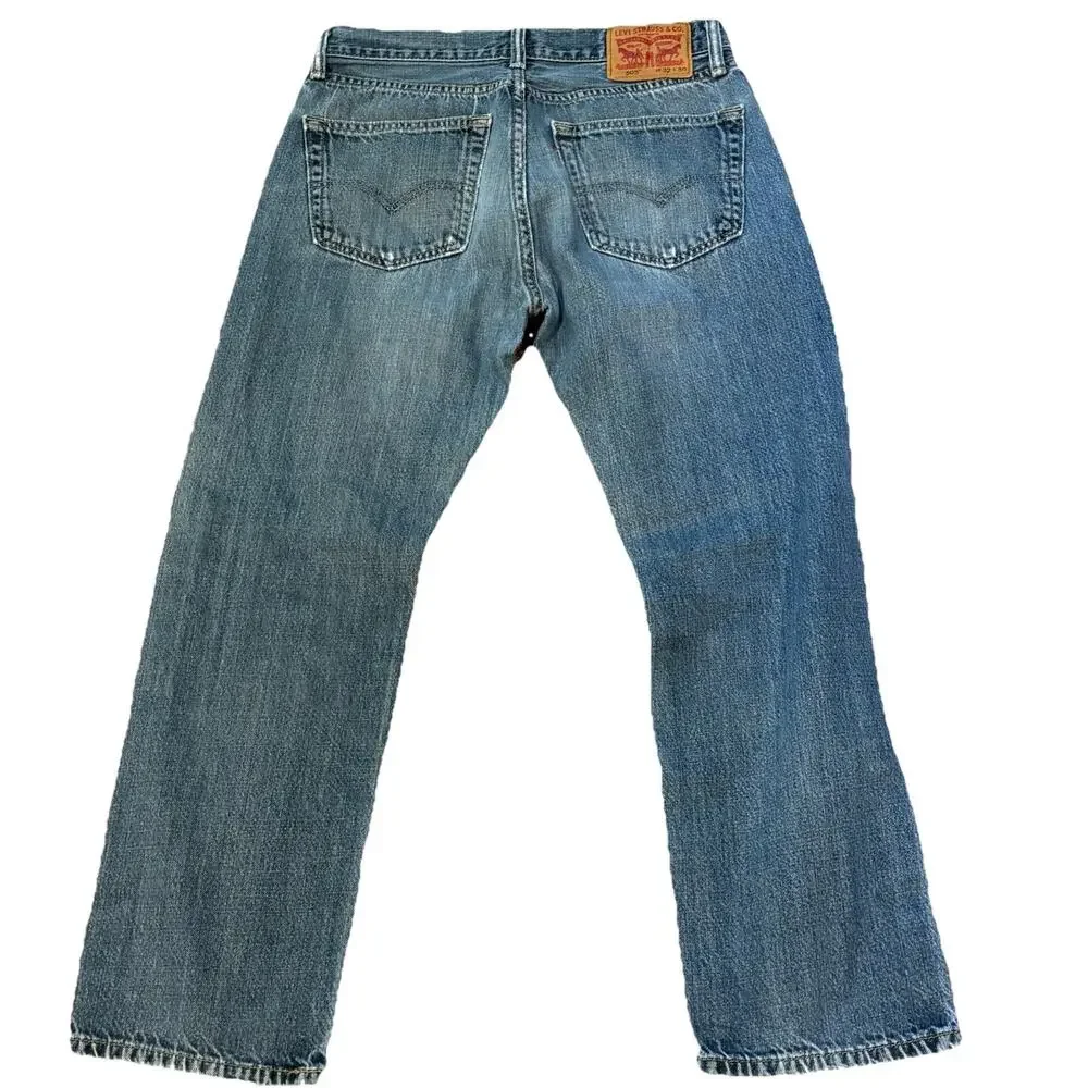 Y2K Levis 505 Regular Fit Straight Leg Jeans Mens 29x27 [tag 32x30] Medium Wash